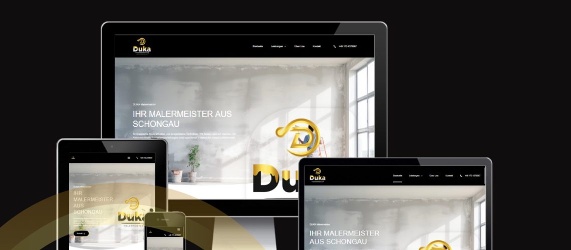 Neue Referenz, neue Website, DUKA-Malermeister ab jetzt auch im Internet zu finden.