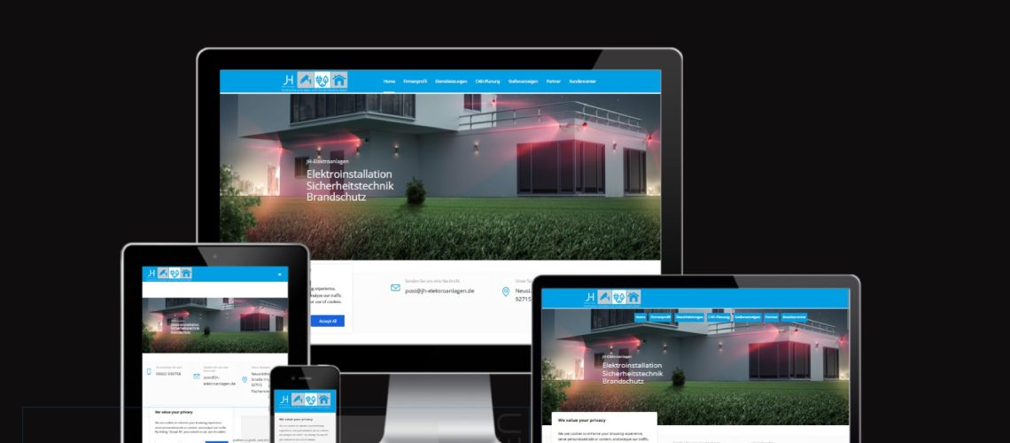 Referenz JH-Elektroanlagen GmbH & Co. KG, Webdesign, Internetseite, Wordpress Agentur