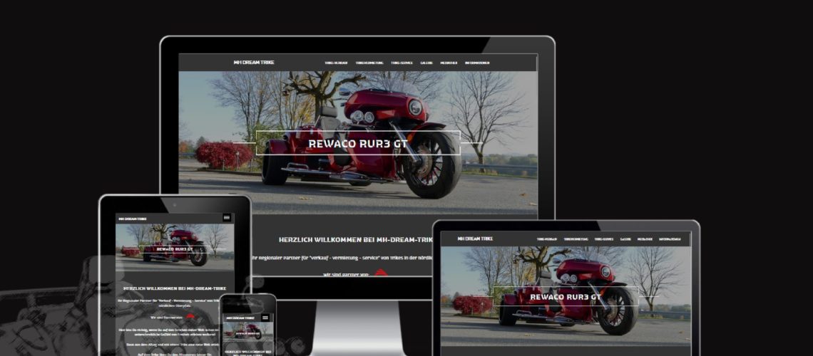 Referenz MH-Dream-Trike, Webdesign aus dem Jahr 2020